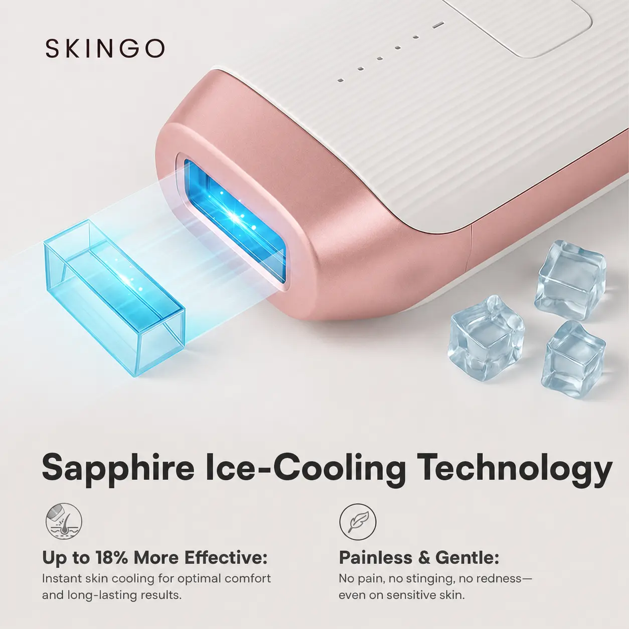 SKINGO Iceglow Sapphire và phụ kiện